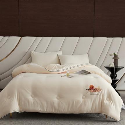 91家纺网 家纺一手货源 找家纺 （总）头等舱 2023新款锦棉纯色大豆抗菌秋冬被(拍摄2）