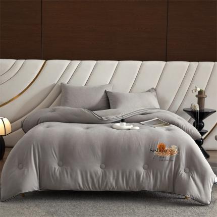 91家纺网 家纺一手货源 找家纺 （总）头等舱 2023新款锦棉纯色大豆抗菌秋冬被(拍摄2）