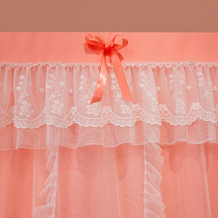 91家纺网 家纺一手货源 找家纺 艾晶美2023冬季保暖蚊帐双层床帘蚊帐四开门落地宫廷蚊帐4季款 芭蕾玉