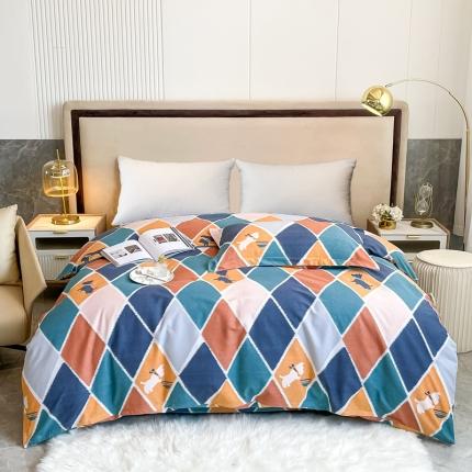 91家纺网 家纺一手货源 找家纺 （总）2024新款风尚系多规格全棉生态磨毛单被套单件 纯棉磨毛单品被套