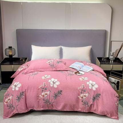 91家纺网 家纺一手货源 找家纺 （总）2024新款风尚系多规格全棉生态磨毛单被套单件 纯棉磨毛单品被套