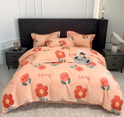 91家纺网 家纺一手货源 找家纺 （总）2024新款风尚系多规格全棉生态磨毛单被套单件 纯棉磨毛单品被套