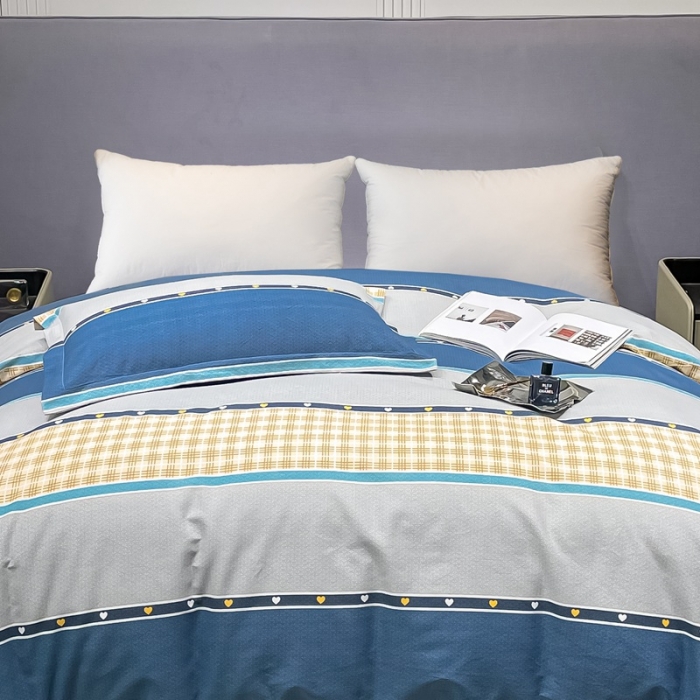 91家纺网 家纺一手货源 找家纺 晶缦家纺 2023新款风尚系全棉生态磨毛多规格单被套 艾兰星