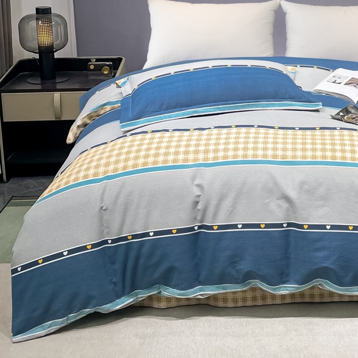 91家纺网 家纺一手货源 找家纺 晶缦家纺 2023新款风尚系全棉生态磨毛多规格单被套 艾兰星