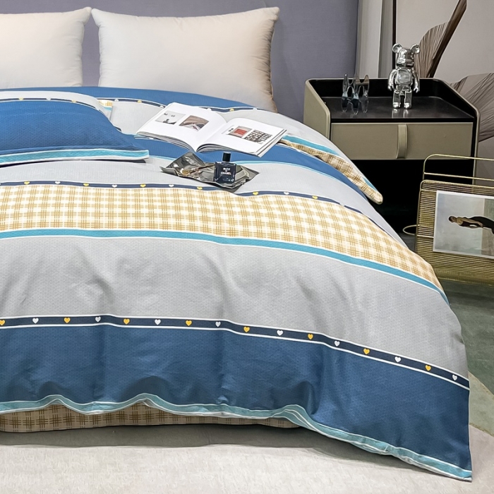 91家纺网 家纺一手货源 找家纺 晶缦家纺 2023新款风尚系全棉生态磨毛多规格单被套 艾兰星