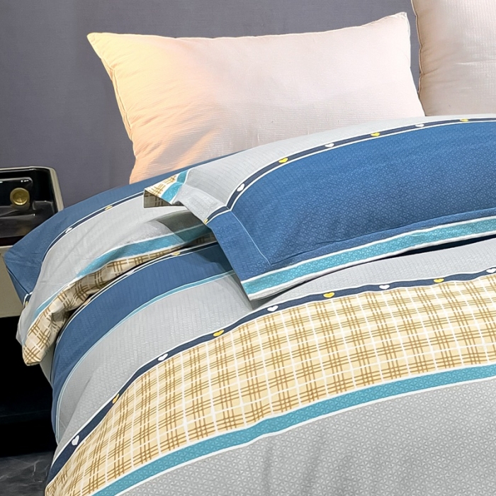 91家纺网 家纺一手货源 找家纺 晶缦家纺 2023新款风尚系全棉生态磨毛多规格单被套 艾兰星