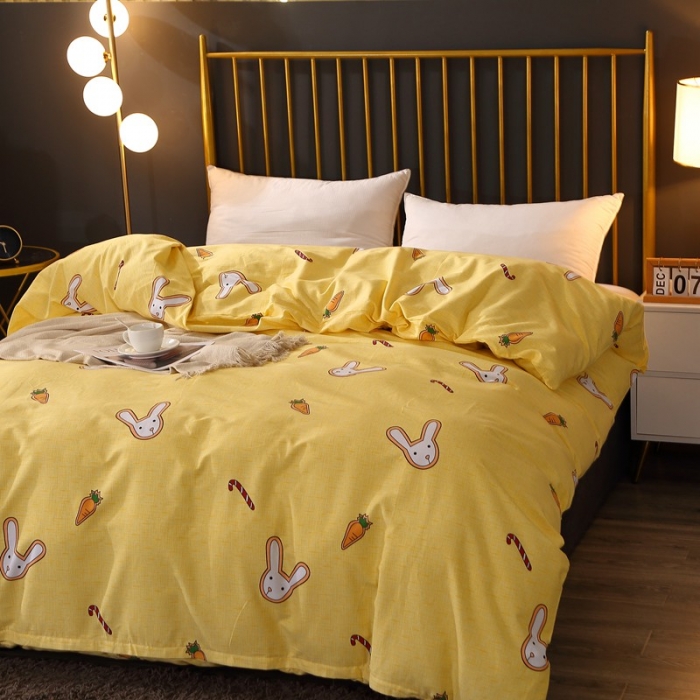 91家纺网 家纺一手货源 找家纺 晶缦家纺 2023新款风尚系全棉生态磨毛多规格单被套 贝利兔