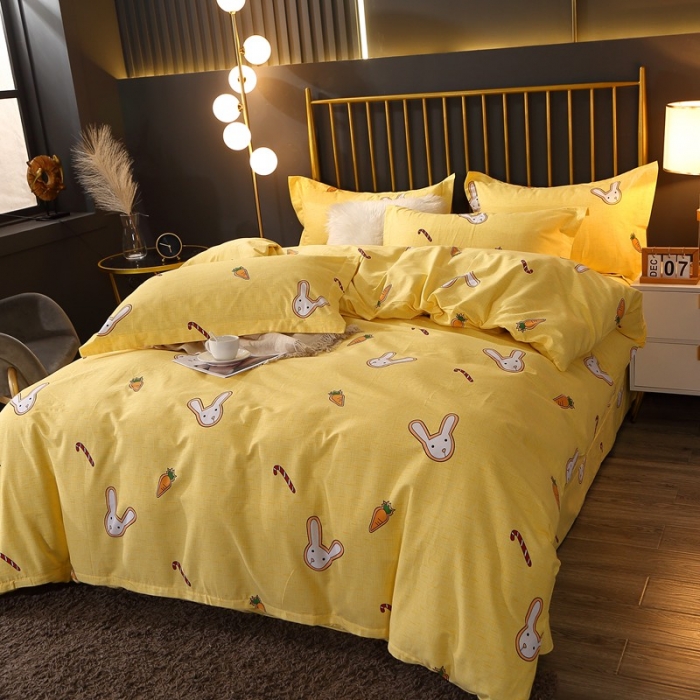 91家纺网 家纺一手货源 找家纺 晶缦家纺 2023新款风尚系全棉生态磨毛多规格单被套 贝利兔