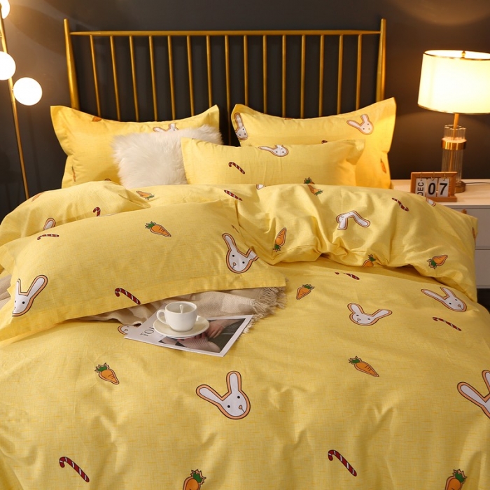 91家纺网 家纺一手货源 找家纺 晶缦家纺 2023新款风尚系全棉生态磨毛多规格单被套 贝利兔