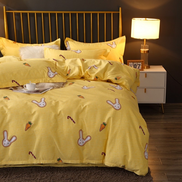 91家纺网 家纺一手货源 找家纺 晶缦家纺 2023新款风尚系全棉生态磨毛多规格单被套 贝利兔