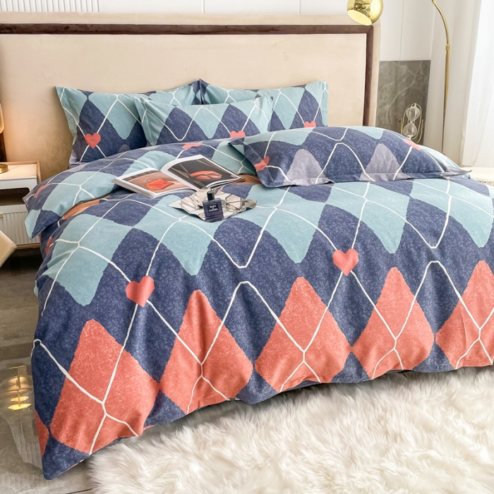 91家纺网 家纺一手货源 找家纺 晶缦家纺 2023新款风尚系全棉生态磨毛多规格单被套 彼岸