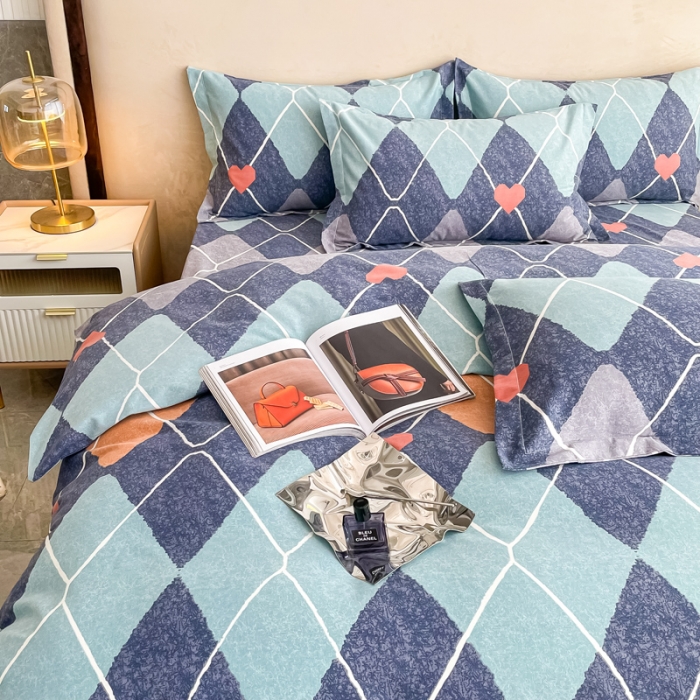 91家纺网 家纺一手货源 找家纺 晶缦家纺 2023新款风尚系全棉生态磨毛多规格单被套 彼岸