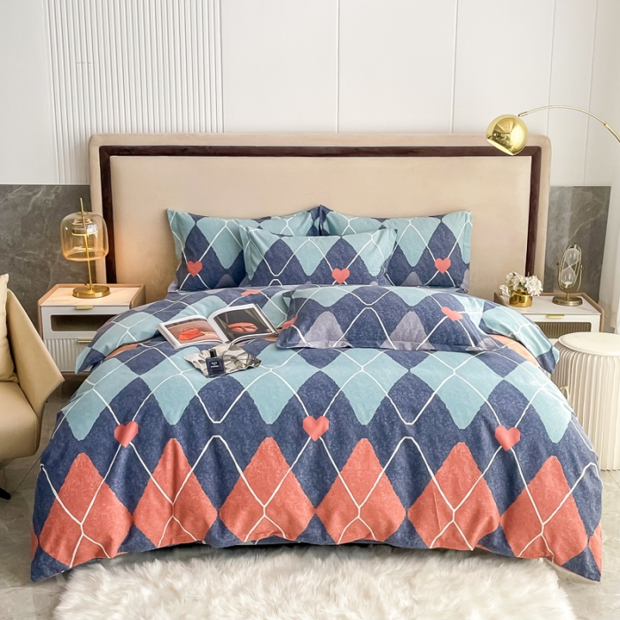 91家纺网 家纺一手货源 找家纺 晶缦家纺 2023新款风尚系全棉生态磨毛多规格单被套 彼岸