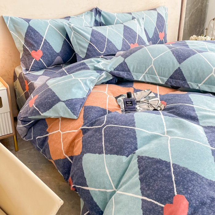 91家纺网 家纺一手货源 找家纺 晶缦家纺 2023新款风尚系全棉生态磨毛多规格单被套 彼岸