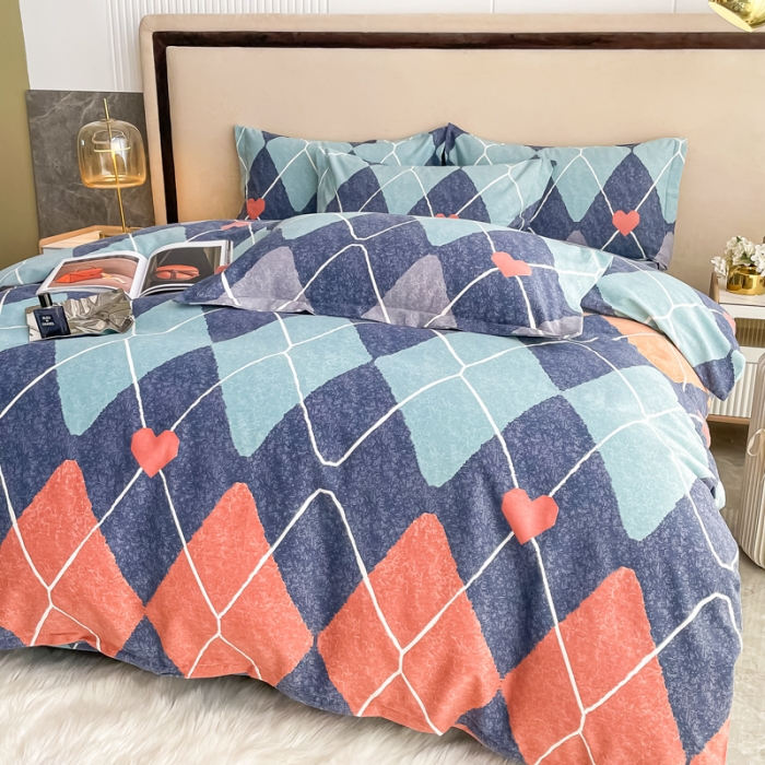 91家纺网 家纺一手货源 找家纺 晶缦家纺 2023新款风尚系全棉生态磨毛多规格单被套 彼岸