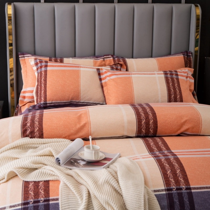 91家纺网 家纺一手货源 找家纺 晶缦家纺 2023新款风尚系全棉生态磨毛多规格单被套 都市生活-咖