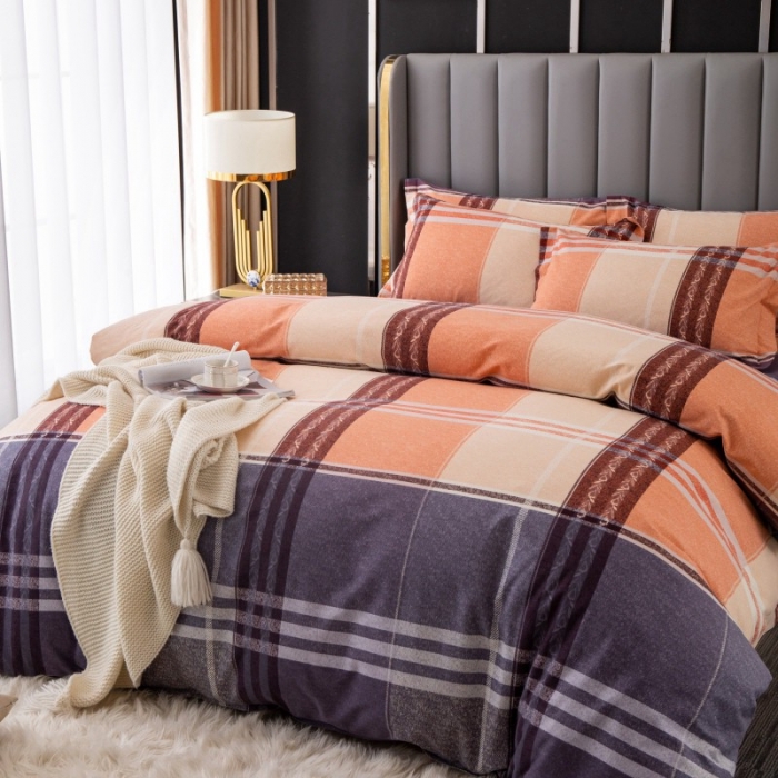 91家纺网 家纺一手货源 找家纺 晶缦家纺 2023新款风尚系全棉生态磨毛多规格单被套 都市生活-咖