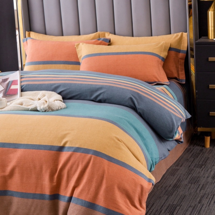 91家纺网 家纺一手货源 找家纺 晶缦家纺 2023新款风尚系全棉生态磨毛多规格单被套 风尚