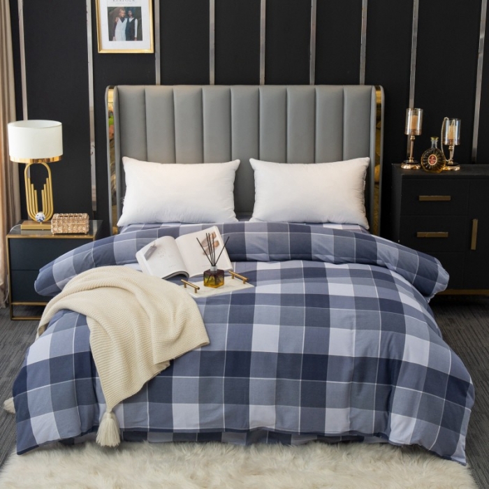 91家纺网 家纺一手货源 找家纺 晶缦家纺 2023新款风尚系全棉生态磨毛多规格单被套 格里斯