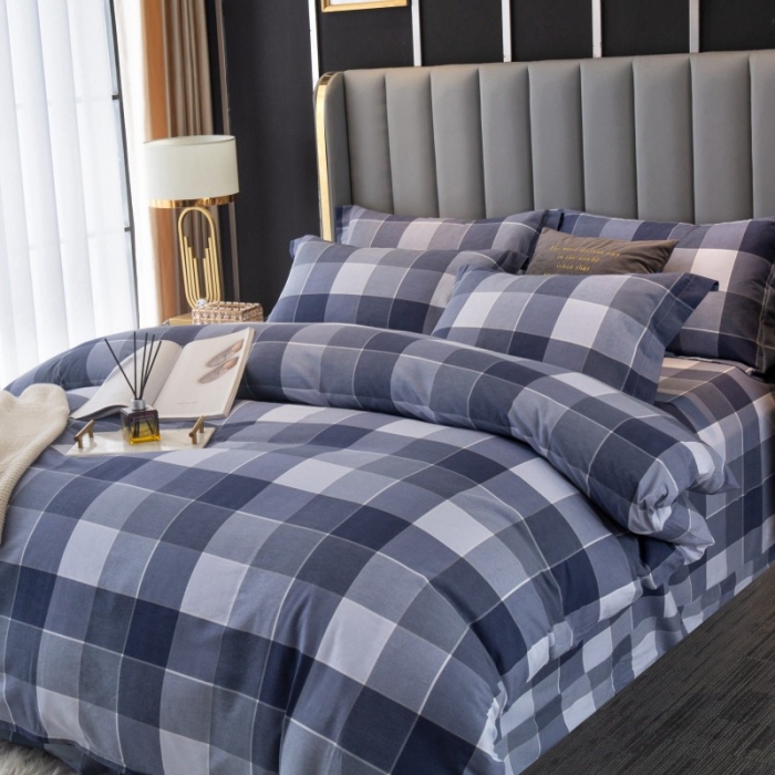 91家纺网 家纺一手货源 找家纺 晶缦家纺 2023新款风尚系全棉生态磨毛多规格单被套 格里斯