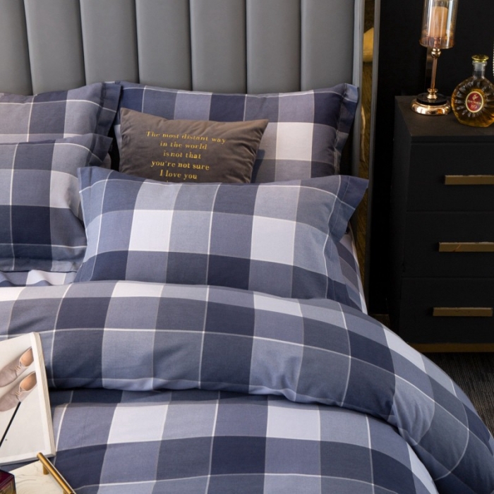 91家纺网 家纺一手货源 找家纺 晶缦家纺 2023新款风尚系全棉生态磨毛多规格单被套 格里斯