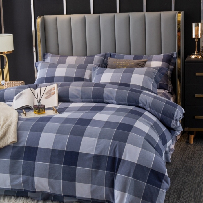 91家纺网 家纺一手货源 找家纺 晶缦家纺 2023新款风尚系全棉生态磨毛多规格单被套 格里斯