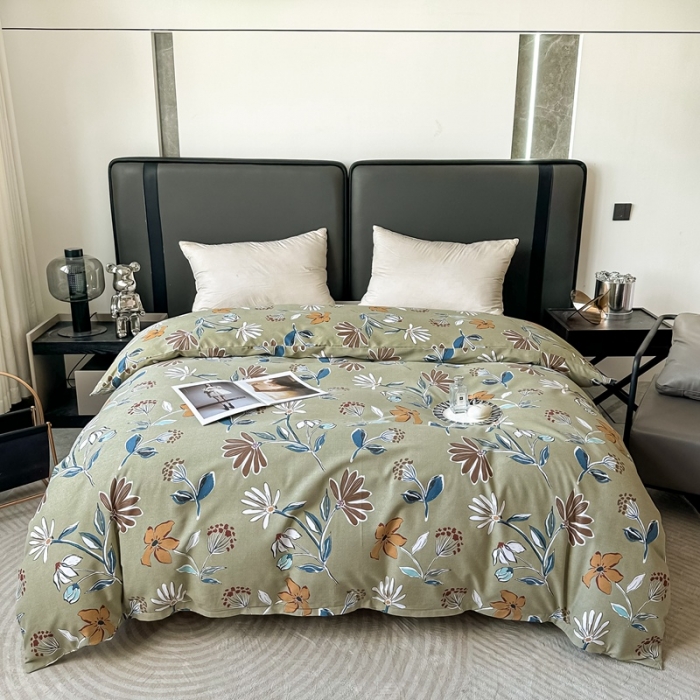 91家纺网 家纺一手货源 找家纺 晶缦家纺 2023新款风尚系全棉生态磨毛多规格单被套 花香雅居