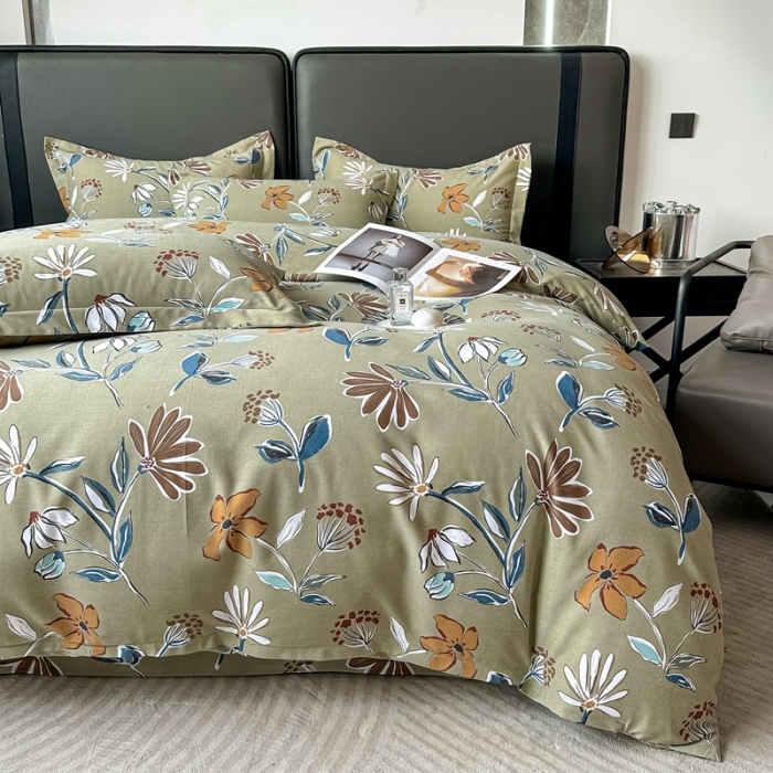 91家纺网 家纺一手货源 找家纺 晶缦家纺 2023新款风尚系全棉生态磨毛多规格单被套 花香雅居