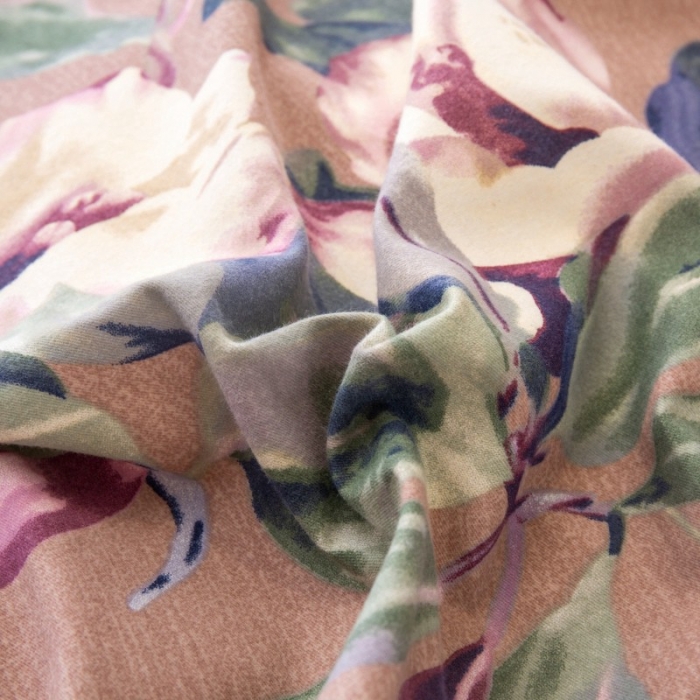 91家纺网 家纺一手货源 找家纺 晶缦家纺 2023新款风尚系全棉生态磨毛多规格单被套 浣溪沙-豆沙