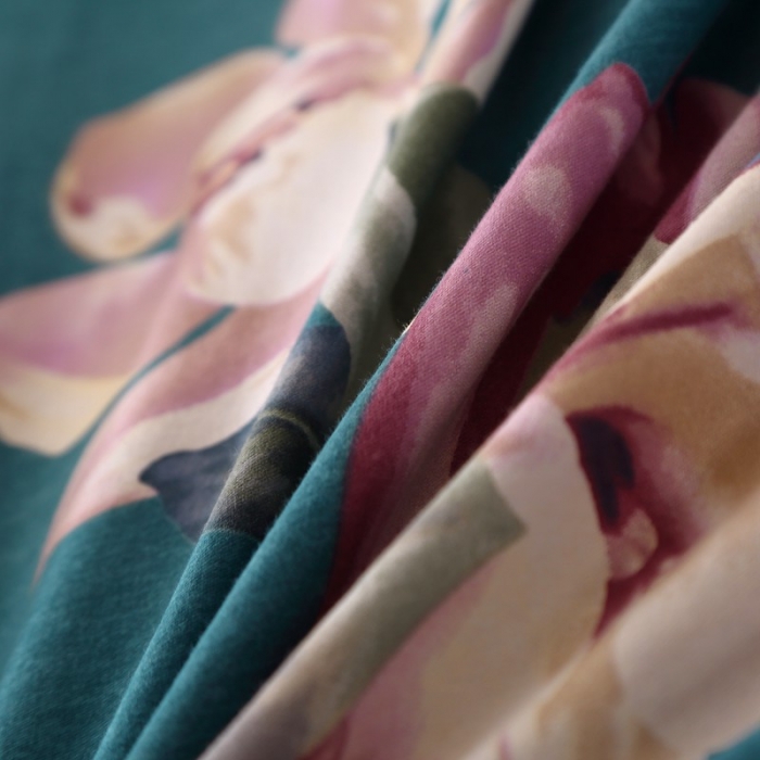 91家纺网 家纺一手货源 找家纺 晶缦家纺 2023新款风尚系全棉生态磨毛多规格单被套 浣溪沙-绿