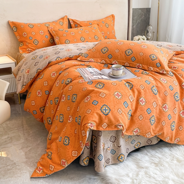 91家纺网 家纺一手货源 找家纺 晶缦家纺 2023新款风尚系全棉生态磨毛多规格单被套 经典约定