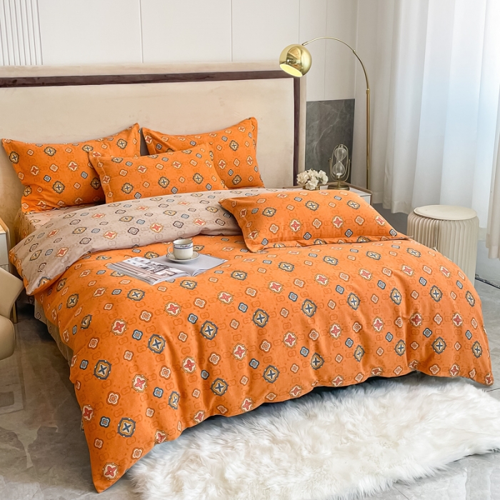 91家纺网 家纺一手货源 找家纺 晶缦家纺 2023新款风尚系全棉生态磨毛多规格单被套 经典约定