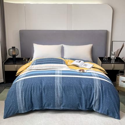 晶缦家纺 2023新款风尚系全棉生态磨毛多规格单被套 卡罗拉