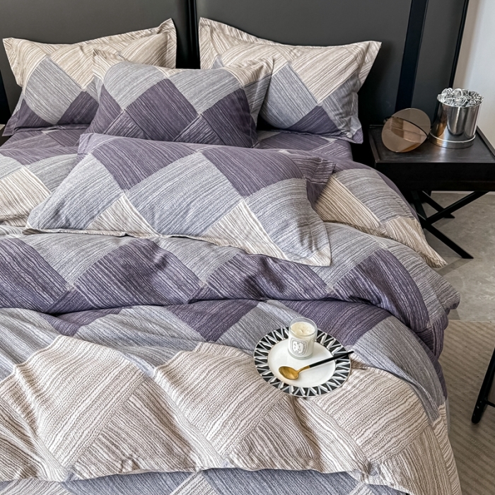 91家纺网 家纺一手货源 找家纺 晶缦家纺 2023新款风尚系全棉生态磨毛多规格单被套 迷幻空间