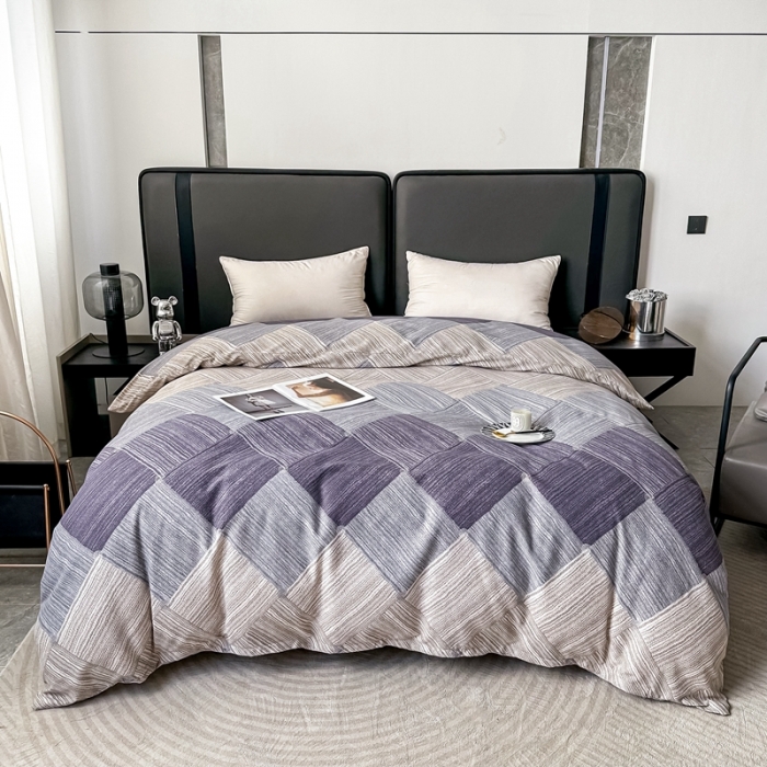 91家纺网 家纺一手货源 找家纺 晶缦家纺 2023新款风尚系全棉生态磨毛多规格单被套 迷幻空间