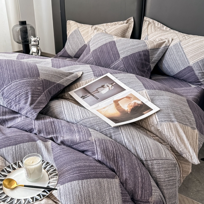 91家纺网 家纺一手货源 找家纺 晶缦家纺 2023新款风尚系全棉生态磨毛多规格单被套 迷幻空间