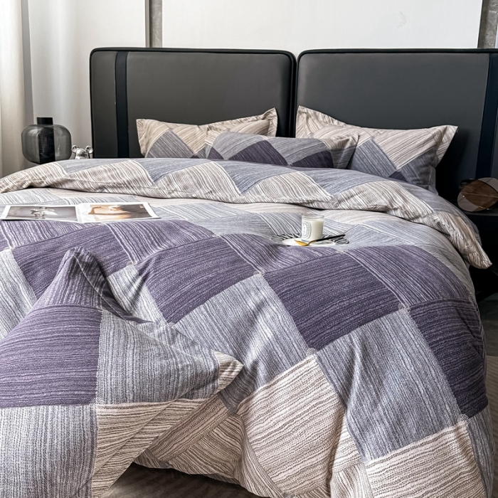 91家纺网 家纺一手货源 找家纺 晶缦家纺 2023新款风尚系全棉生态磨毛多规格单被套 迷幻空间