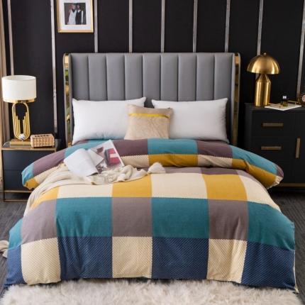 晶缦家纺 2023新款风尚系全棉生态磨毛多规格单被套 魔方城