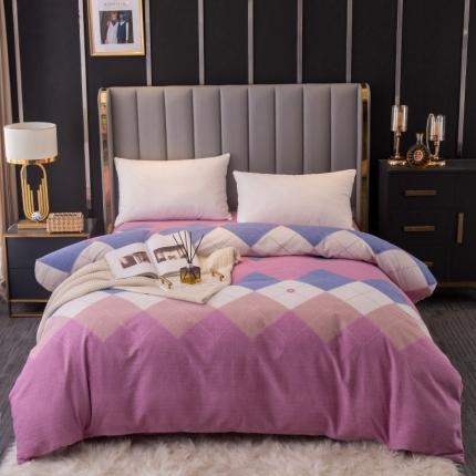 晶缦家纺 2023新款风尚系全棉生态磨毛多规格单被套 纳瑞尔