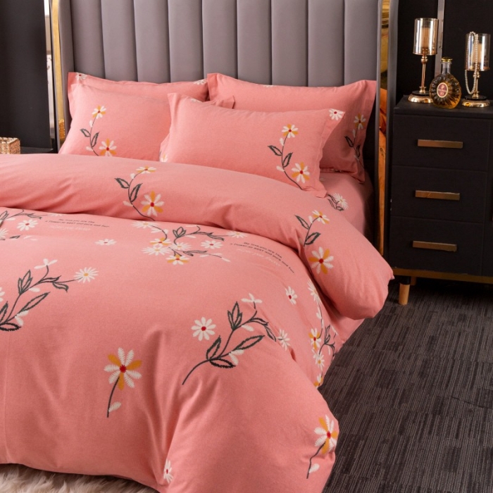 91家纺网 家纺一手货源 找家纺 晶缦家纺 2023新款风尚系全棉生态磨毛多规格单被套 浅浅苏更-粉