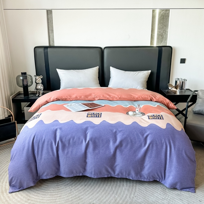 91家纺网 家纺一手货源 找家纺 晶缦家纺 2023新款风尚系全棉生态磨毛多规格单被套 青春派