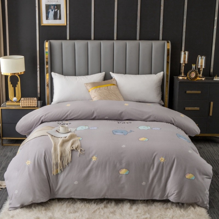 91家纺网 家纺一手货源 找家纺 晶缦家纺 2023新款风尚系全棉生态磨毛多规格单被套 淘气堡