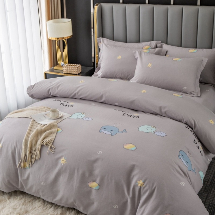 91家纺网 家纺一手货源 找家纺 晶缦家纺 2023新款风尚系全棉生态磨毛多规格单被套 淘气堡