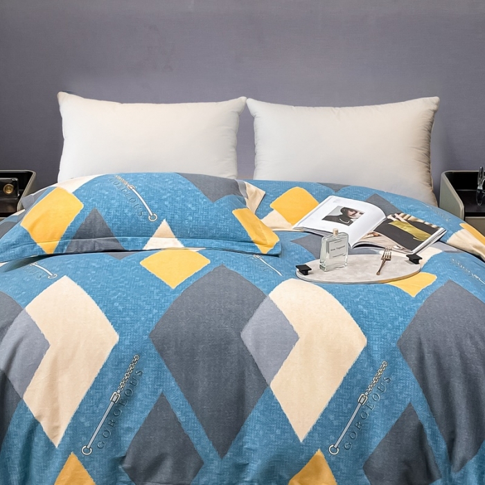 91家纺网 家纺一手货源 找家纺 晶缦家纺 2023新款风尚系全棉生态磨毛多规格单被套 星恋