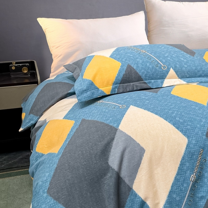 91家纺网 家纺一手货源 找家纺 晶缦家纺 2023新款风尚系全棉生态磨毛多规格单被套 星恋