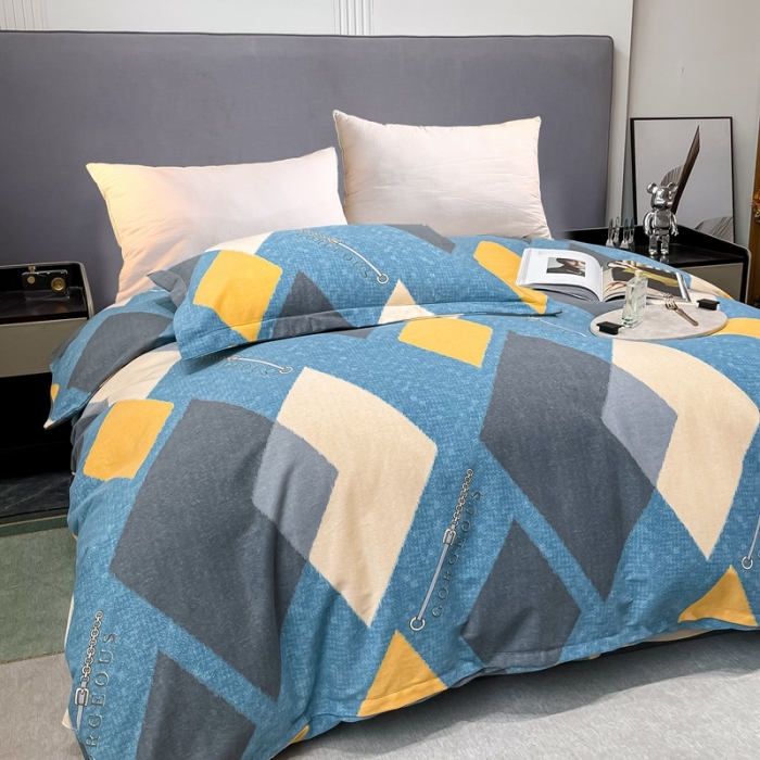 91家纺网 家纺一手货源 找家纺 晶缦家纺 2023新款风尚系全棉生态磨毛多规格单被套 星恋