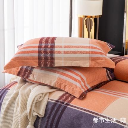 91家纺网 家纺一手货源 找家纺 总-2024新款风尚系全棉生态磨毛枕套单件单品枕套单纯棉磨毛枕套枕头套