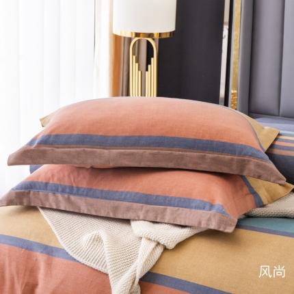 91家纺网 家纺一手货源 找家纺 总-2024新款风尚系全棉生态磨毛枕套单件单品枕套单纯棉磨毛枕套枕头套