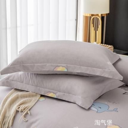 91家纺网 家纺一手货源 找家纺 晶缦家纺 2023新款风尚系全棉生态磨毛多规格单品枕套 淘气堡