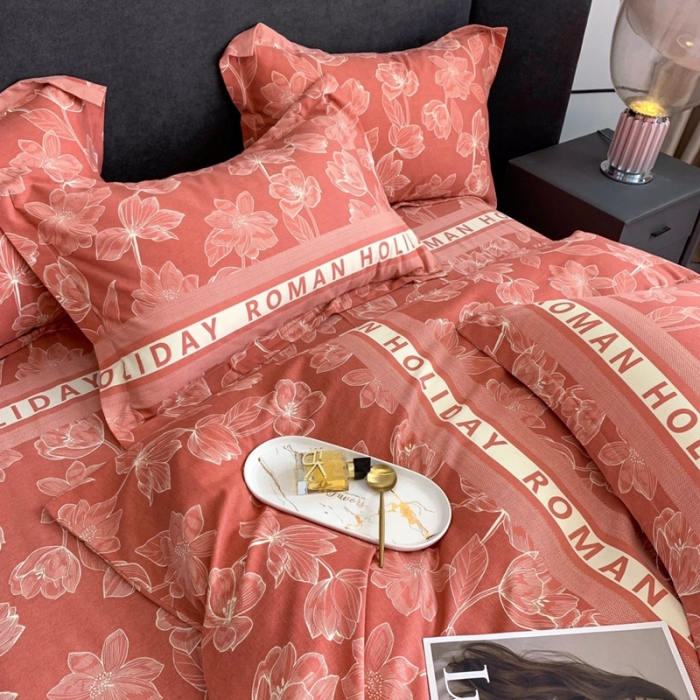 91家纺网 家纺一手货源 找家纺 晶缦家纺 2023新款风尚系全棉生态磨毛多规格单品枕套 林间晨曲红